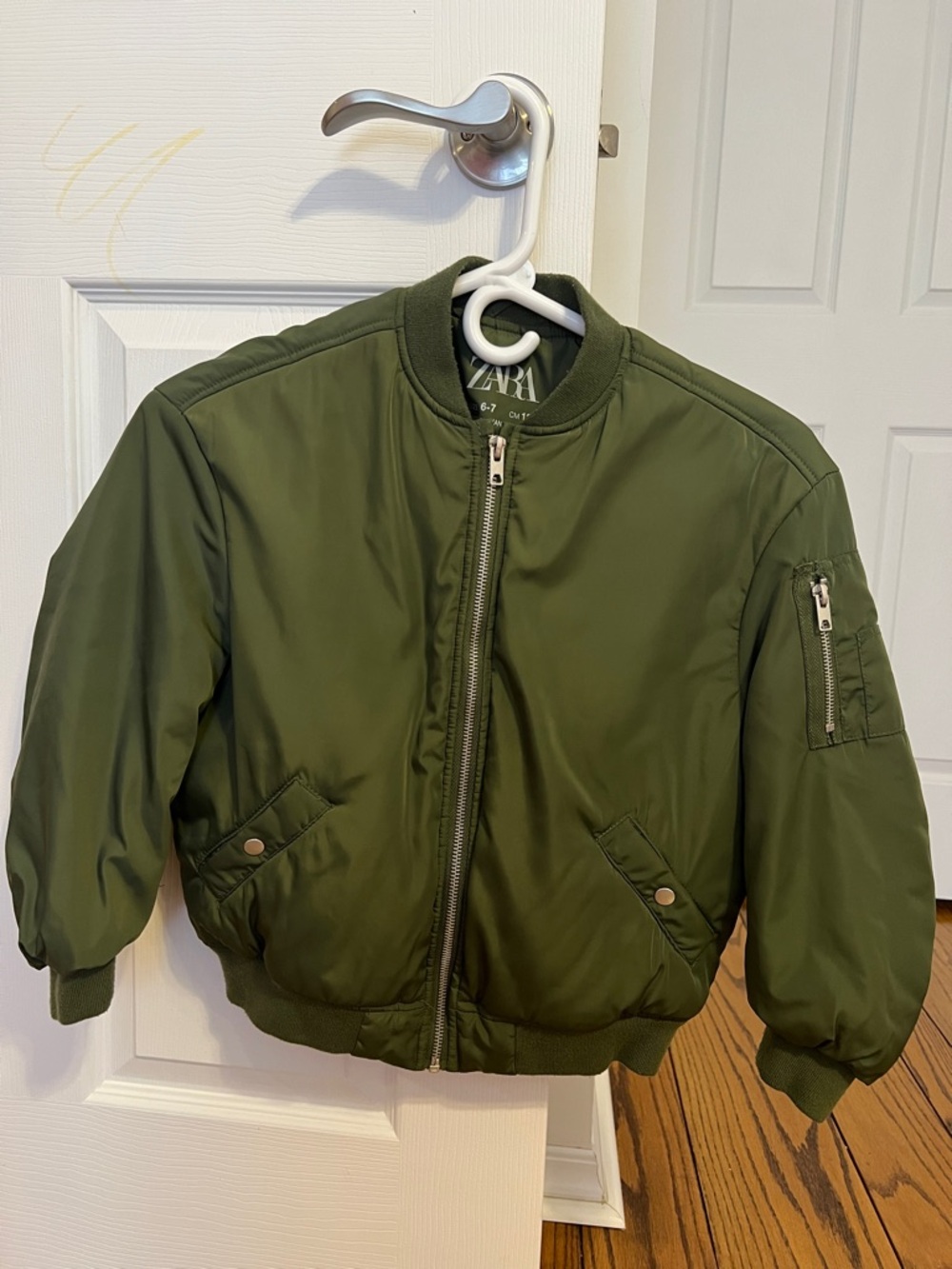 Zara Dark Olive Green Boy’s Bomber Jacket
